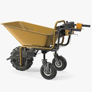 3D Electric Wheelbarrow with Bucket Dusty