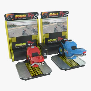 3d model simulator moto racing arcade machine