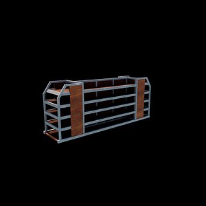 retail shelves 3D model 3D model