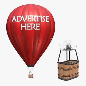 Hot Air Balloon - Premium Advertisement Mockup