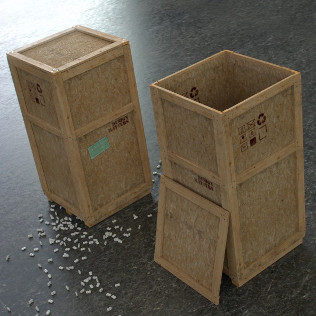 maya wood crate