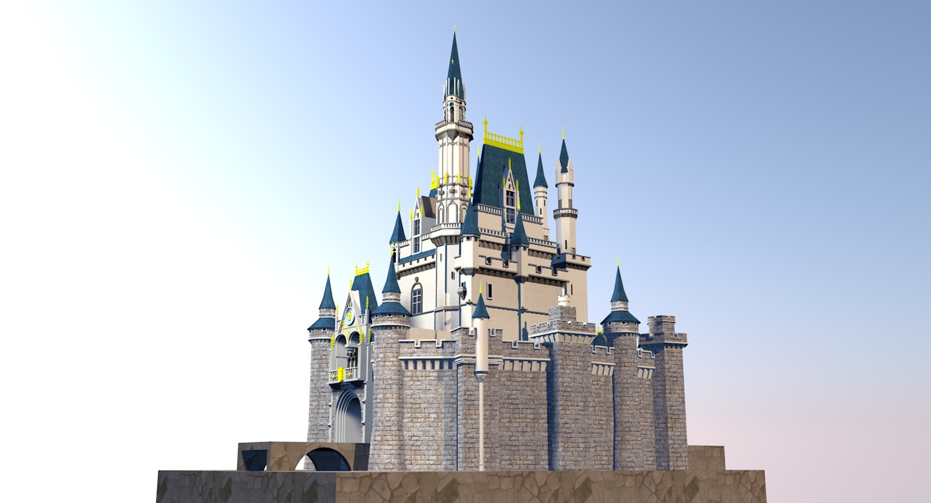 Disneyland castle 3D model - TurboSquid 1958978