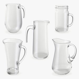 Glass Jugs Collection 4 3D