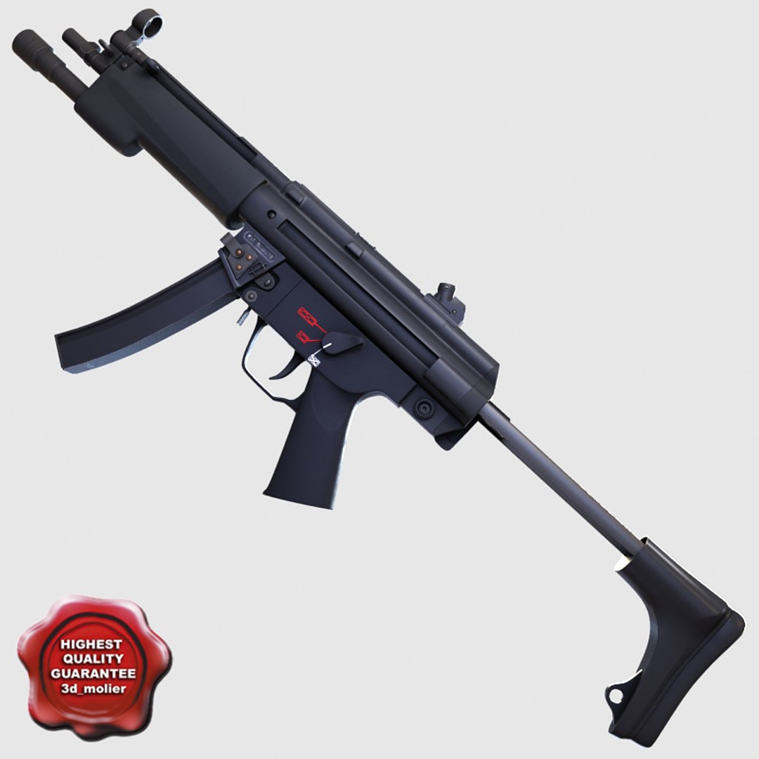 Realistic Submachine Gun A3 Obj