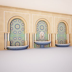 3d model moroccan fountain