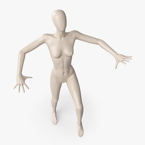 3D Mannequin Female Rigged for Maya