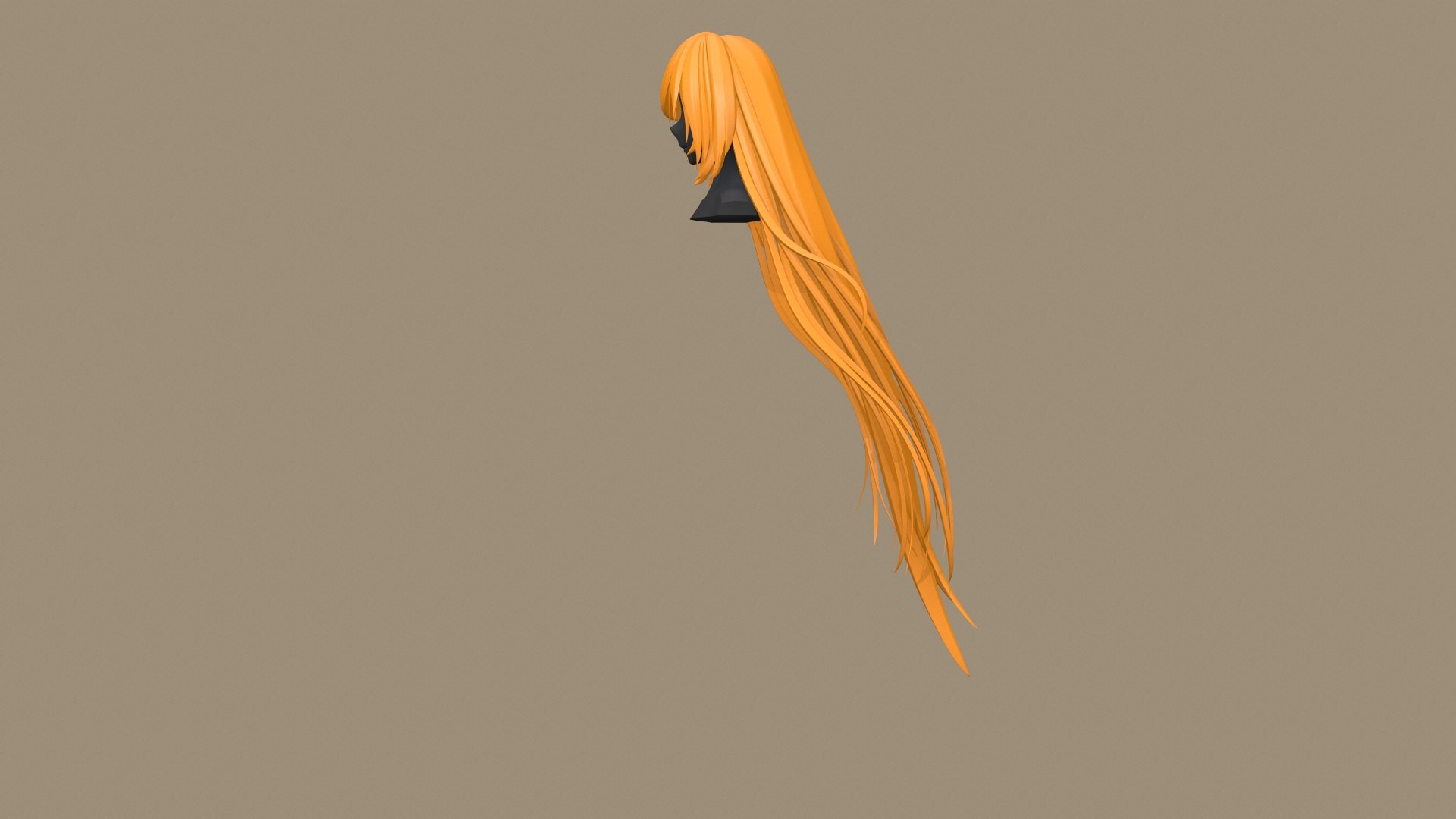 3D girl hair anime - TurboSquid 1464441