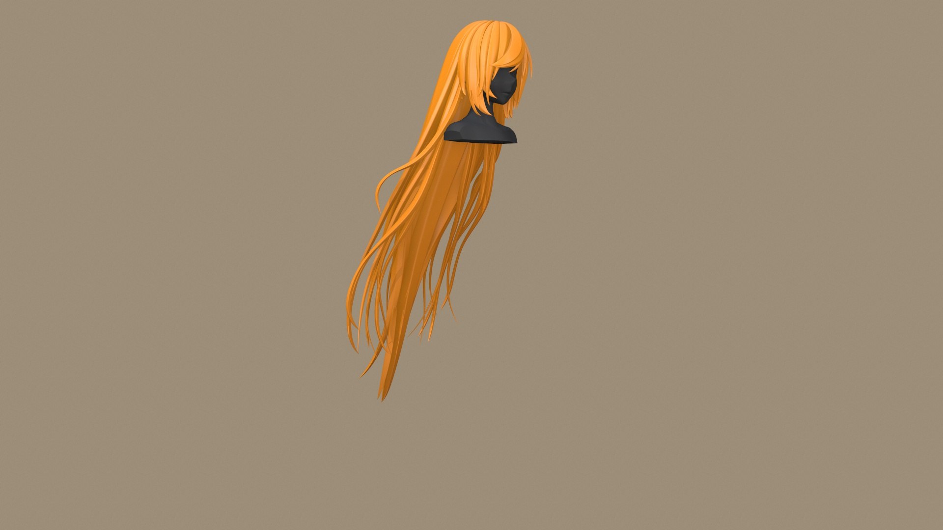 3D girl hair anime - TurboSquid 1464441
