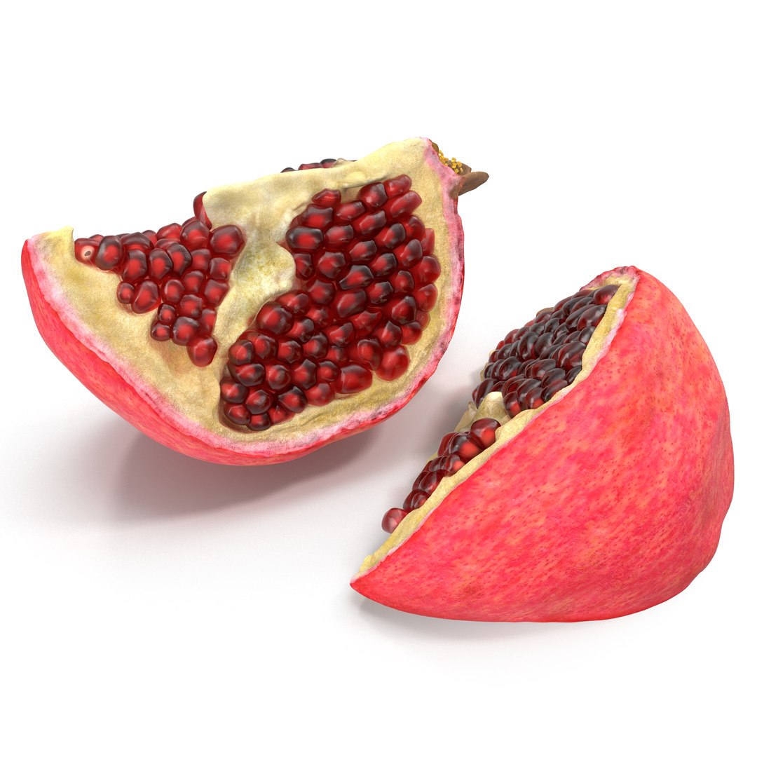 Pomegranate Slice 3D Model 3D model preview