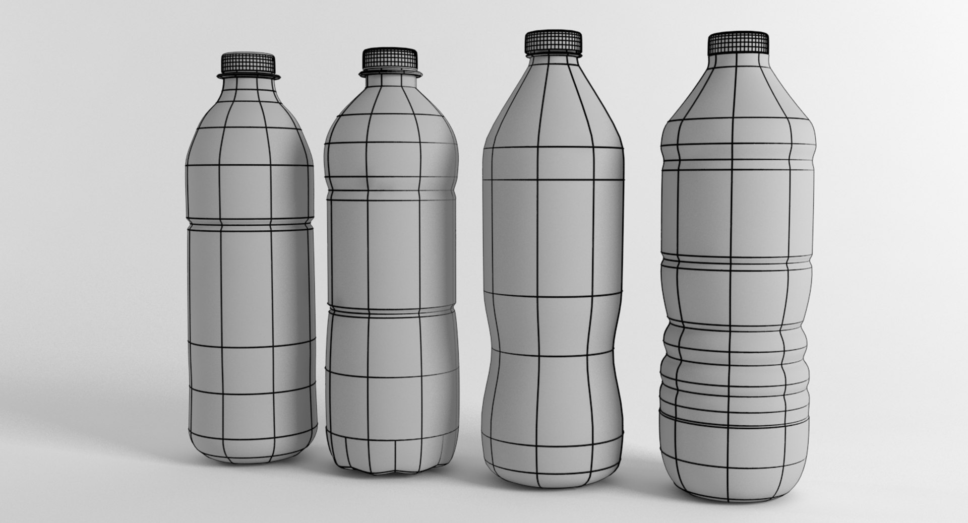 plastic bottles 3D https://p.turbosquid.com/ts-thumb/Lb/S00ShB/ftDeHMZT/wireframe2/jpg/1533723762/1920x1080/fit_q87/0b6b74f1ea16cfb232a8e5578cba6dd3ea8e1094/wireframe2.jpg