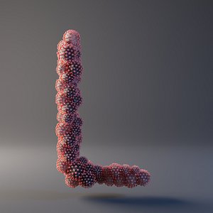 letter l covid 19 3D model