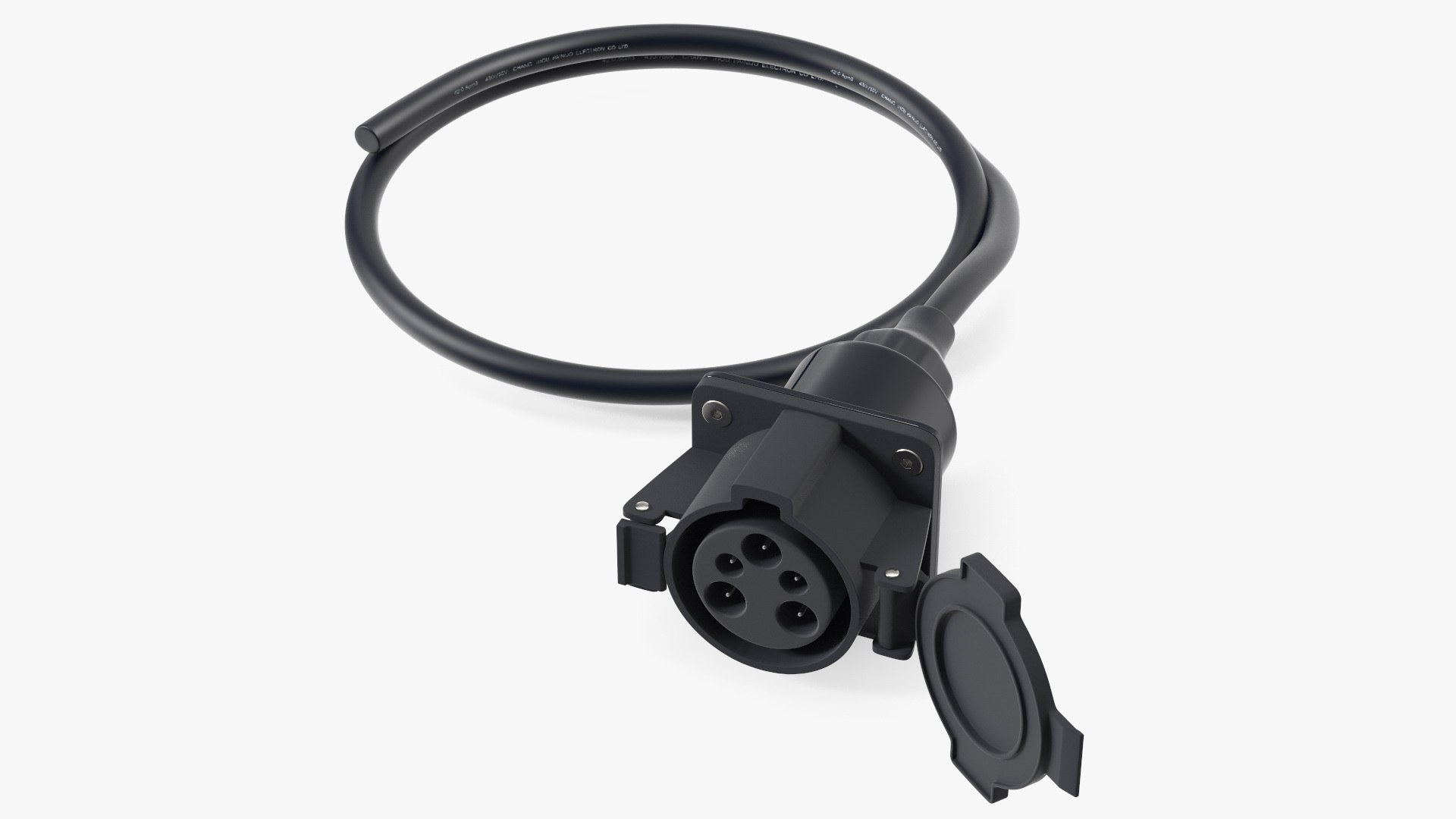 SAE J1772 Level 2 EV Charging Connector 3D model preview