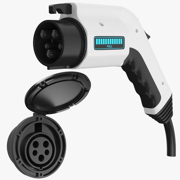 Electric Car Charger Nozzle With Socket 3D model