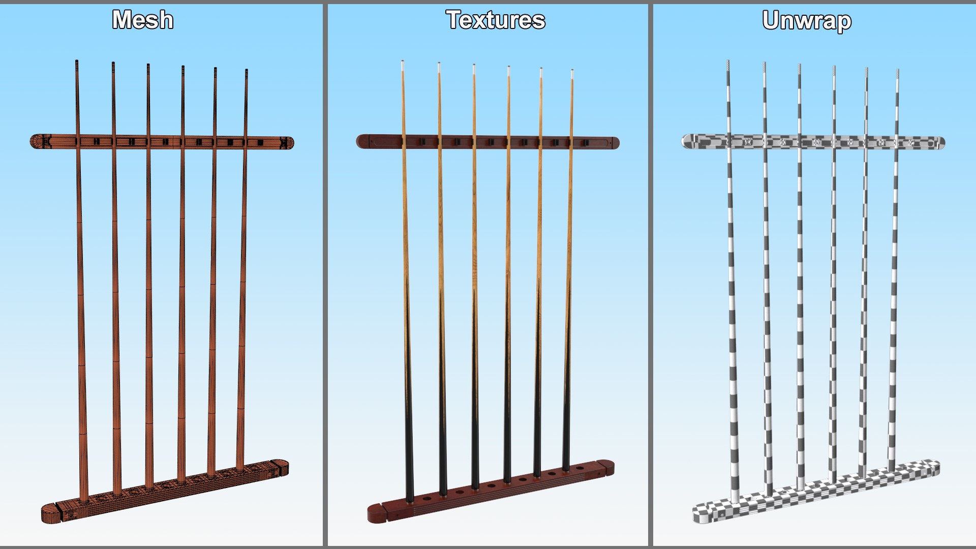 Billiard Cue Rack with Cues 3D model https://p.turbosquid.com/ts-thumb/Lb/drMKSJ/wC/billiardcuerackwithcues3dmodel013/jpg/1719360166/1920x1080/fit_q87/6651d7c804d7fb9971906b2fe9a08b28a420a4ee/billiardcuerackwithcues3dmodel013.jpg