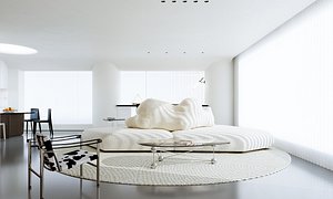 3D modern living room model