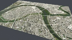 3D model Cityscape Taipei Taiwan