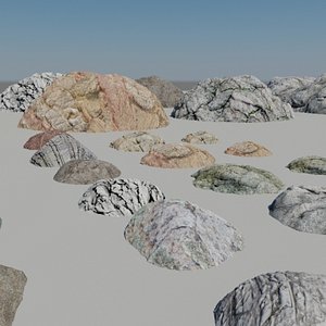 boulders stone 3d model