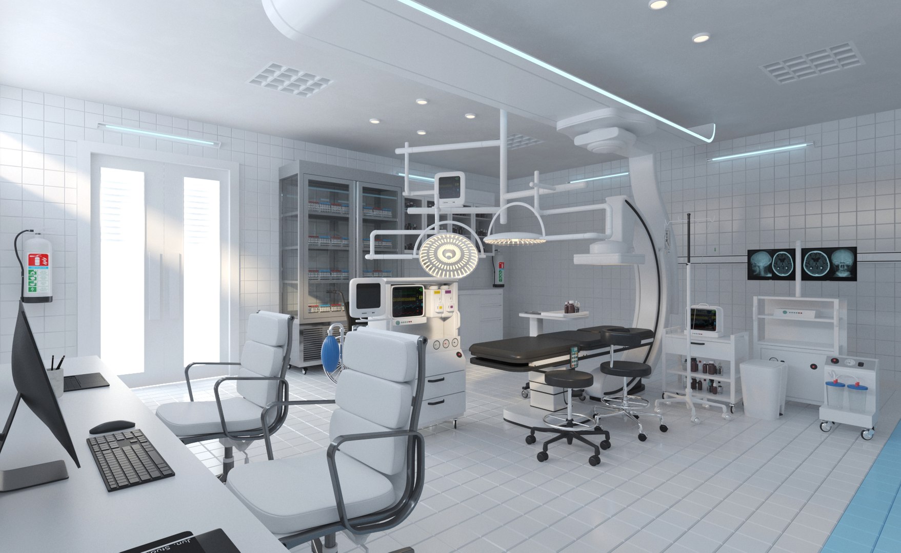Modern Surgery Room Interior Bundle 3D Model - TurboSquid 2427493