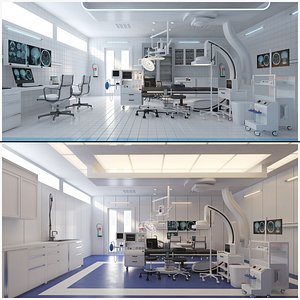 Modern Surgery Room Interior Bundle 3D model