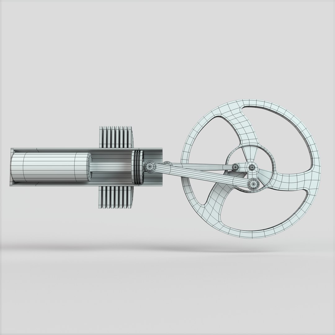Stirling engine model - TurboSquid 1628311