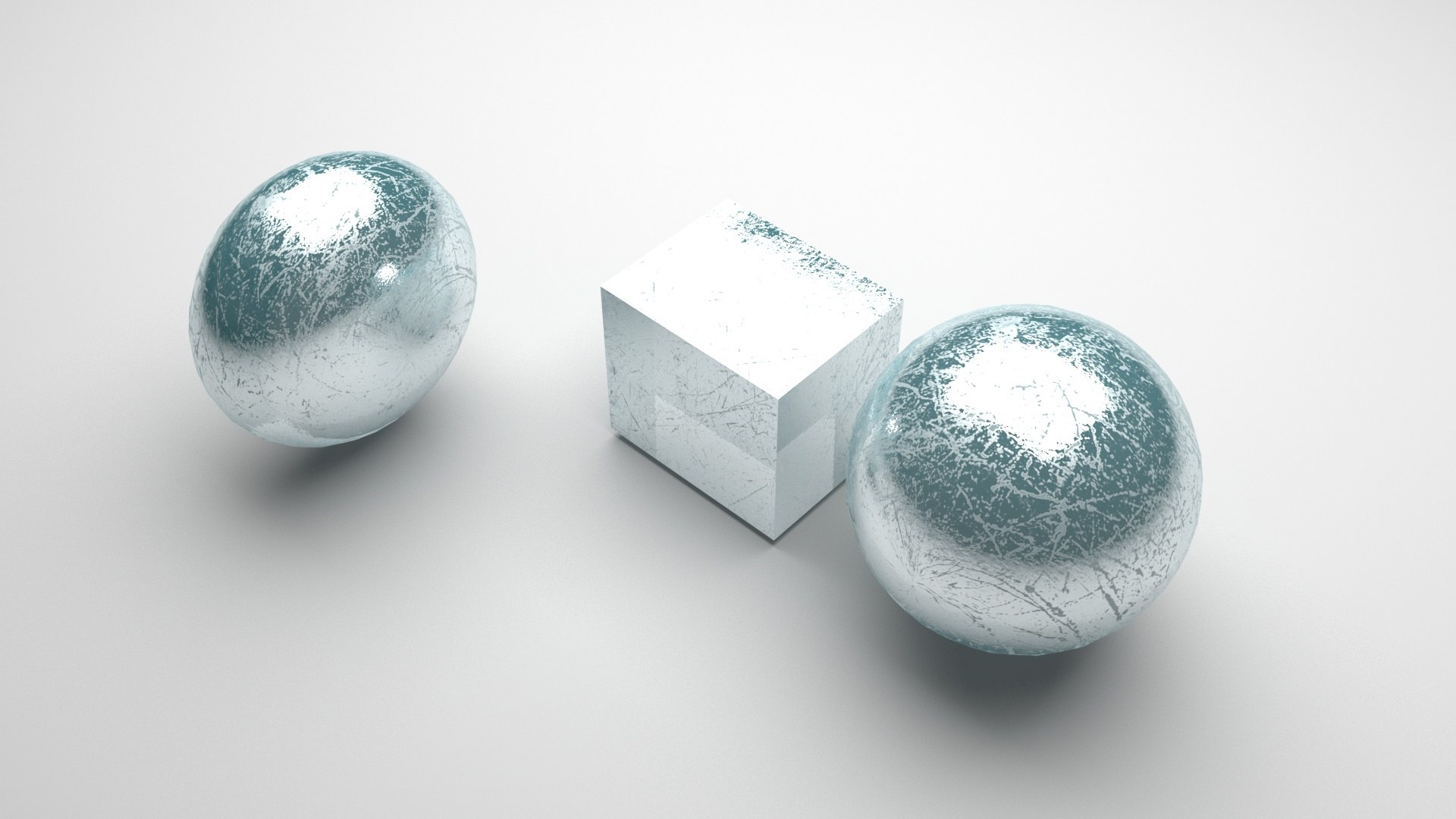 Ice Cube And Spheres 3D Model - TurboSquid 1911158