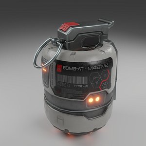 3D sci-fi granade attack model