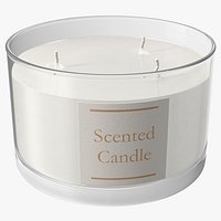 Scented Candle White with 3 Wicks