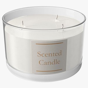 Scented Candle White with 3 Wicks
