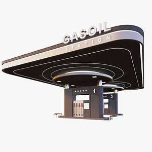 Gas station 3D model
