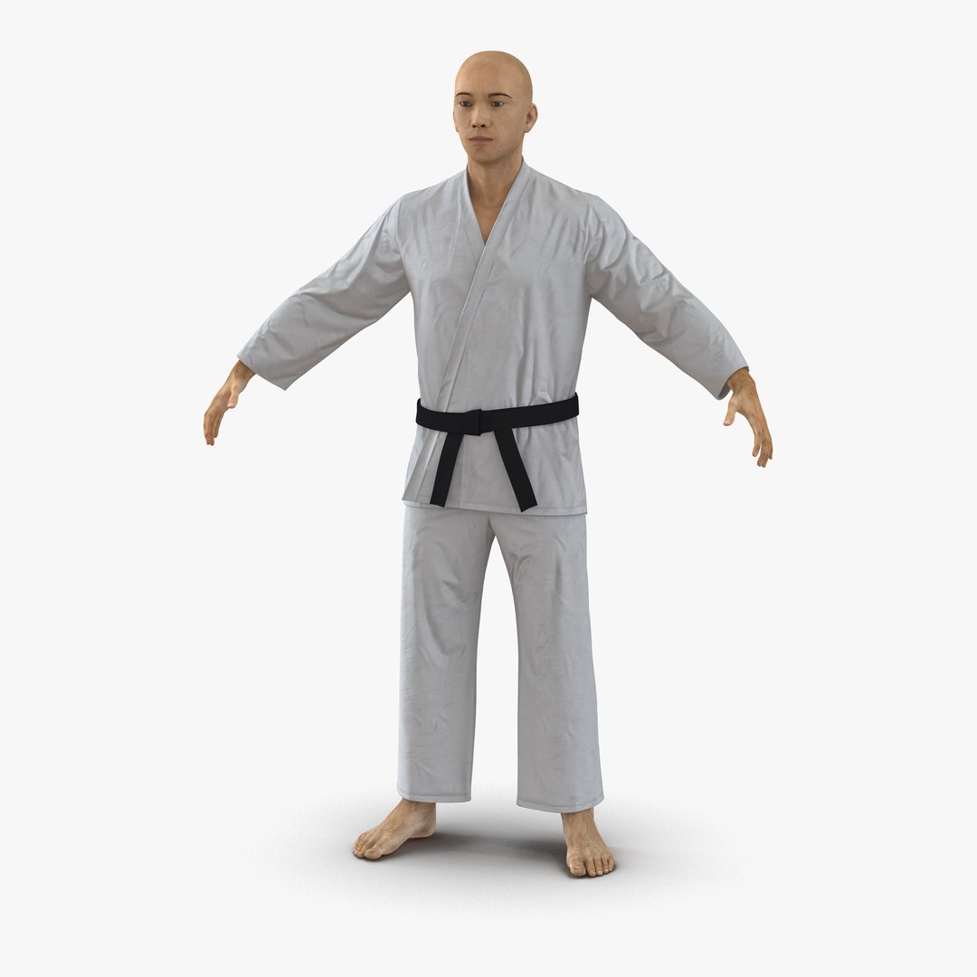 Japanese Karate Fighter 3D Model 3D model preview