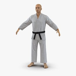 3d japanese karate fighter
