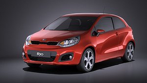kia rio hatchback 3d max