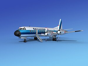 propellers electra airline lockheed 3d model