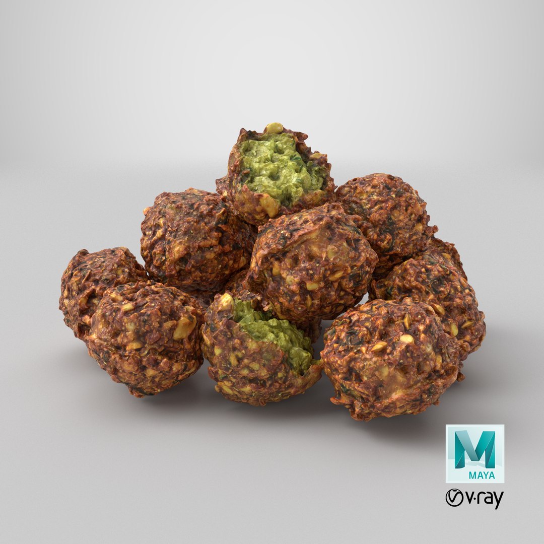 Falafel Pile 3D model https://p.turbosquid.com/ts-thumb/Lc/5RkT4N/P1/stemcell_maya_vray_render/png/1751915920/1920x1080/fit_q87/d88530b4ca51af3237e6a92f555478806d27417f/stemcell_maya_vray_render.jpg