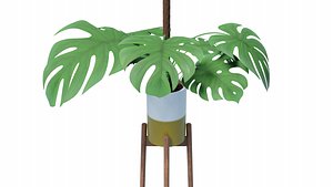 Flower in pot 01 3D model