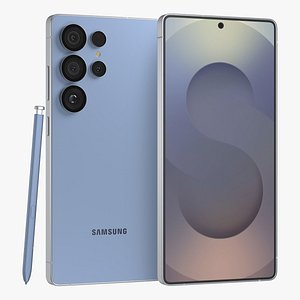 3D Samsung Galaxy S25 Ultra Titanium Silver Blue
