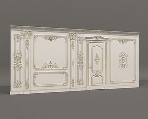 3D model Wall Molding in Classic French style 37