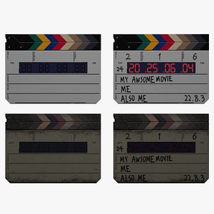 Clapperboard Film Slate With Timecode