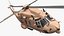 3D Military Transport Helicopter Desert Tan with Interior Rigged for Maya