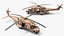 3D Military Transport Helicopter Desert Tan with Interior Rigged for Maya