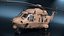 3D Military Transport Helicopter Desert Tan with Interior Rigged for Maya