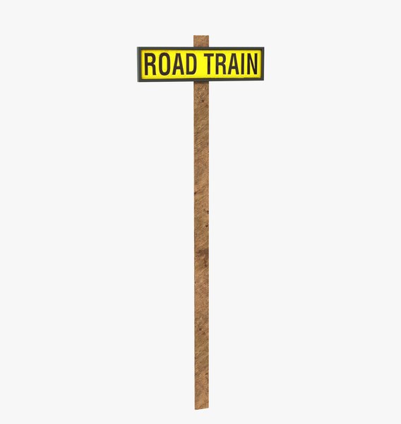3D Road Train Sign