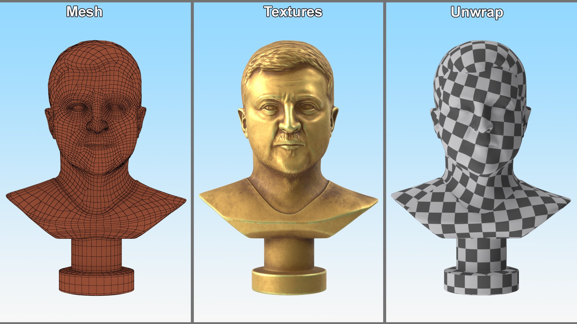3D Golden Bust of Zelensky https://p.turbosquid.com/ts-thumb/Lc/Y5tsG3/Vz/golden_bust_of_zelensky_012/jpg/1743748124/1920x1080/fit_q87/7014ee8dc98f38712fbf94e04d1aad92e5d8a565/golden_bust_of_zelensky_012.jpg