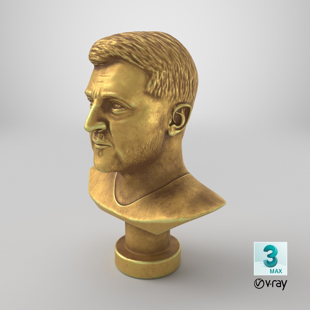 3D Golden Bust of Zelensky https://p.turbosquid.com/ts-thumb/Lc/Y5tsG3/X8/stemcell_max_vray_render/png/1745398434/1920x1080/fit_q87/4bf337169151bfd9edd24e90c34bcff4474e0166/stemcell_max_vray_render.jpg