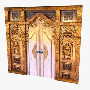 3D PINTU GEBYOK BALI - BALINESE GEBYOK DOOR model