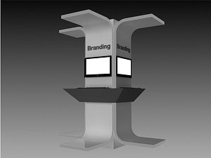 engagement kiosk 3d max