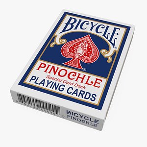 bicycle playing cards pack 3D model