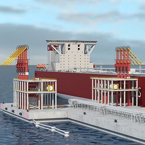 Gas carrier at the Berth 3D