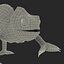3d model chameleon pose 3