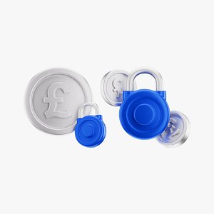 Coin Pound Lock Icon Mini Pack